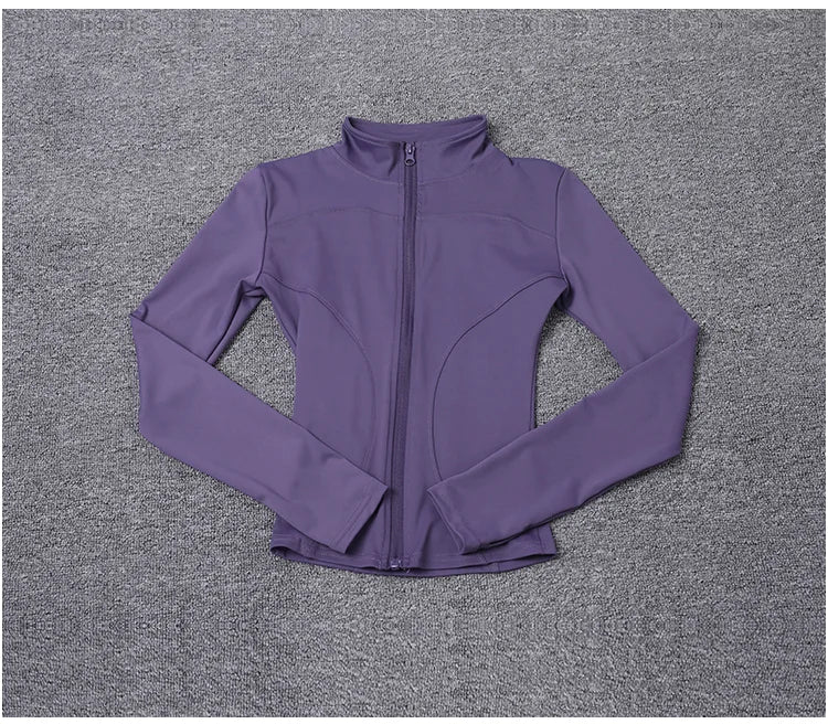 Chaqueta deportiva para mujer, camisa de manga larga, abrigo de entrenamiento, ropa de entrenamiento de gimnasia, ropa deportiva de Yoga