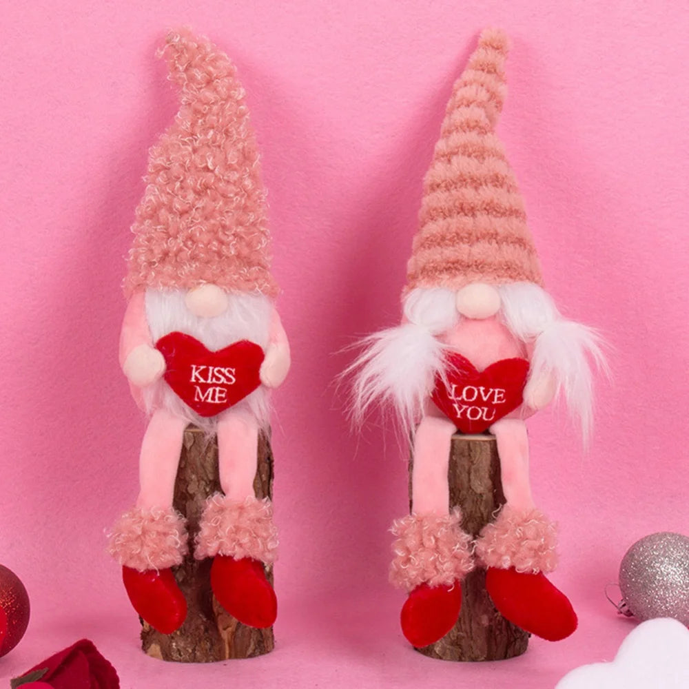 Faceless Gnome Plush Doll for Wedding Valentines Day Decorations for Mother's Day Home Desktop Ornament Xmas New Year Gifts