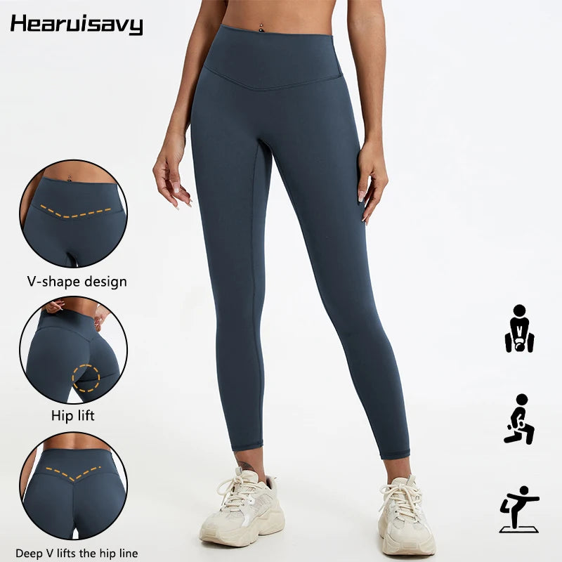 yoga leggings, cintura alta de telas súper suaves, pantalones de Yoga para gimnasio de secado rápido, mallas de entrenamiento para correr, mallas deportivas de realce para mujer