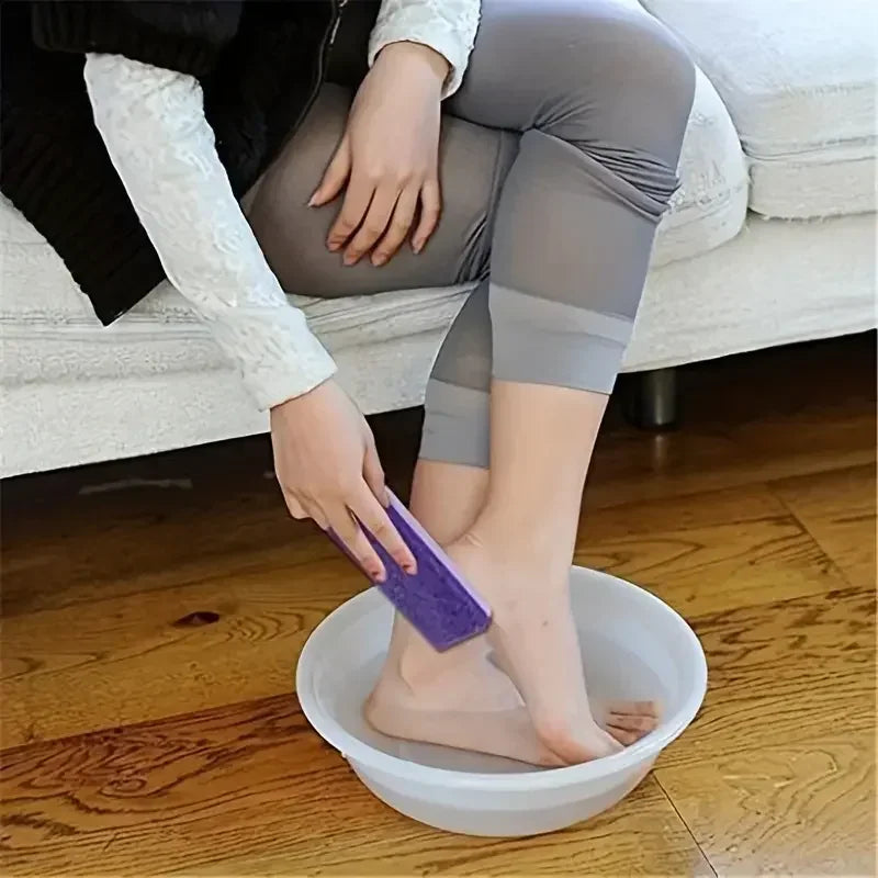 Lima de pies de piedra  para eliminación de callos y piel muerta, depurador de pedicura, 2 uds.