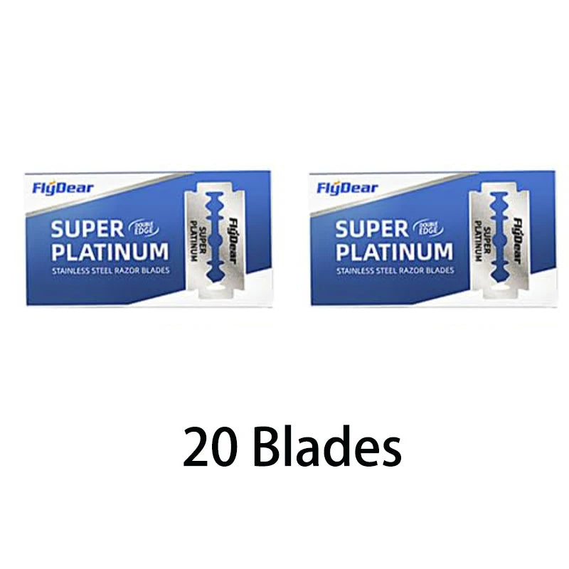 Stainless steel razor blade old-fashioned manual double-sided razor blade hairdressing barber shop tools