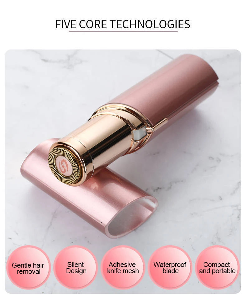 Depiladora eléctrica en forma de lápiz labial, moldeador de cejas, dispositivo de depilación para mujer, Mini instrumento de depilación Facial, vello Facial