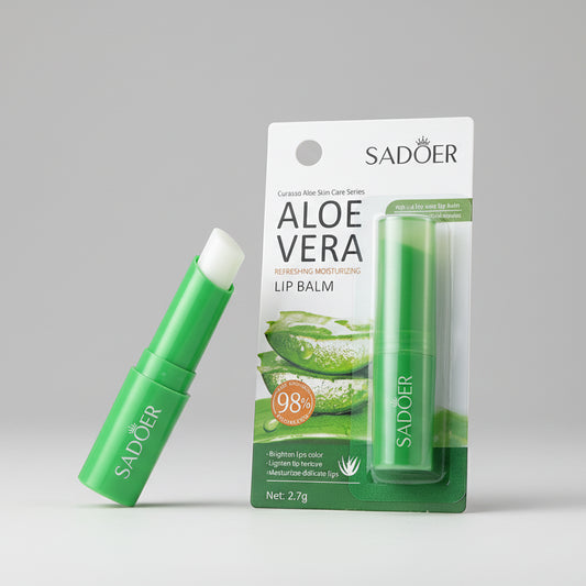 Bálsamo labial de aloe nutritivo, refrescante, hidratante e hidratante que previene grietas y reparar los labios suaves no irritantes
