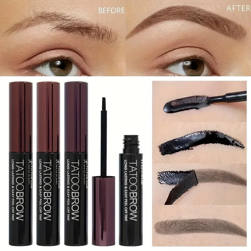 Tinte de Gel para cejas semipermanente, resistente al agua, a prueba de transferencia, para cejas de aspecto más completo y definido, 1 unidad