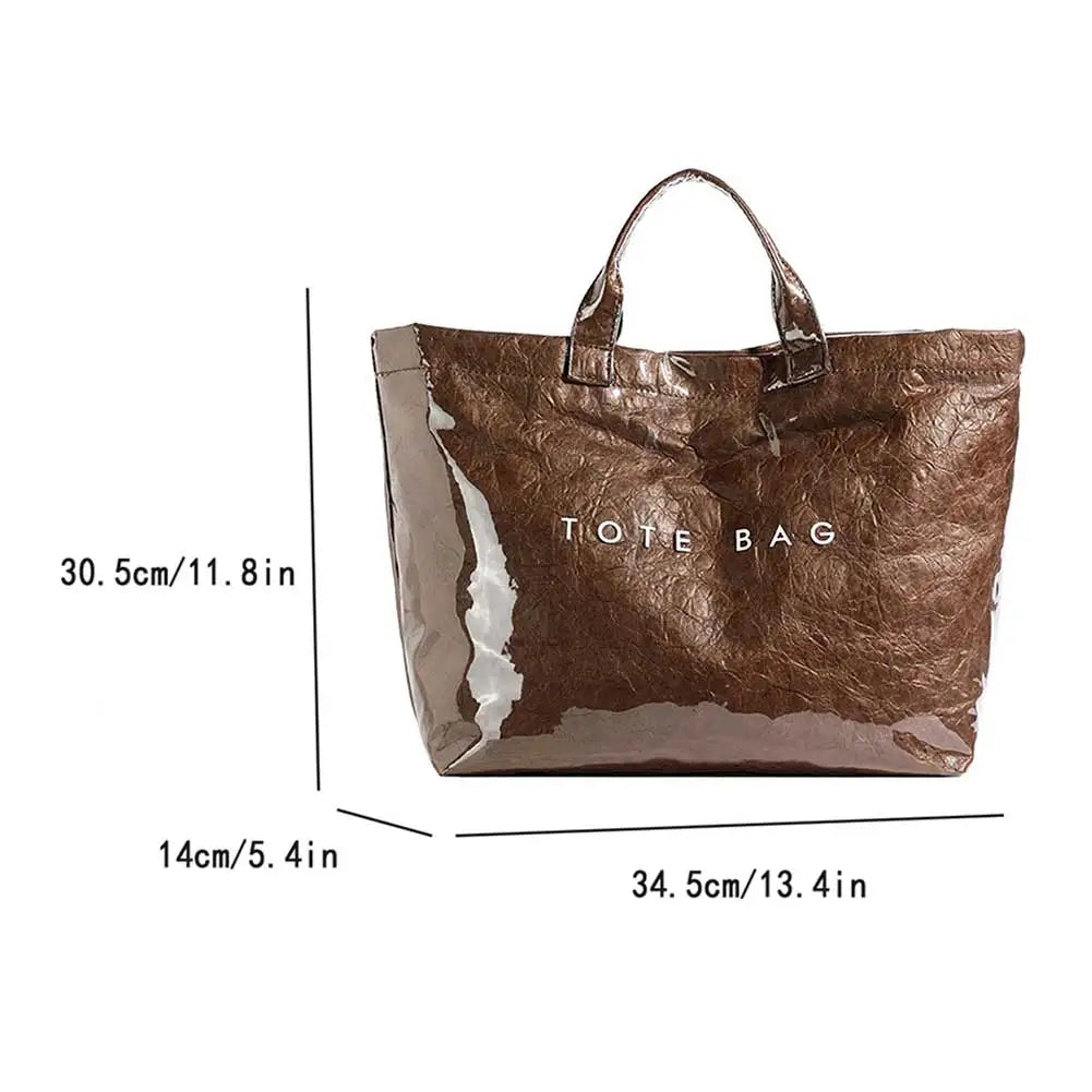 2025 New Large Handle Bag Fashion  Hot Sale Waterproof Handbag Classic Solid Tote Bags