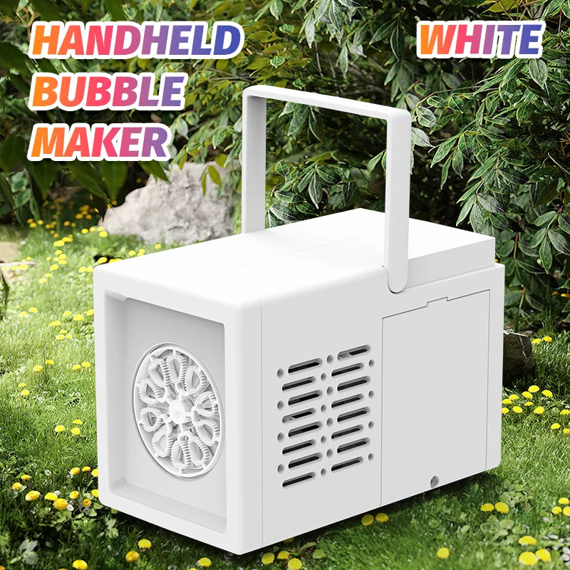 automatic bubble blowing handheld electric bubble machine toy outdoor birthday without battery and bubble water