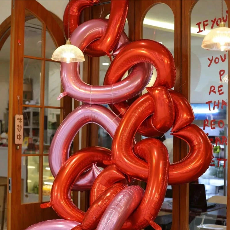 40inch Large Hollowed Out Heart Balloon, Wedding Party Love Balloon,Confession Surprise Love Aluminium Film Balloon