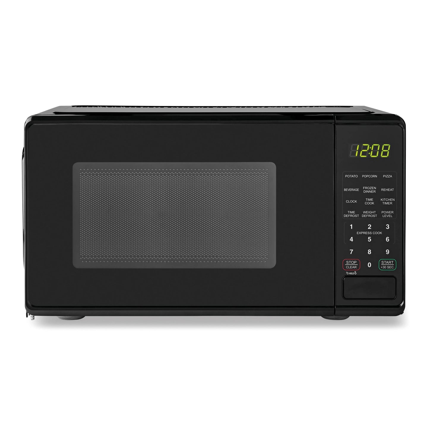 Microwave Oven, 700 Watts, Black, New, LED Display, Kitchen Timer, Household Tabletop Microwave Oven