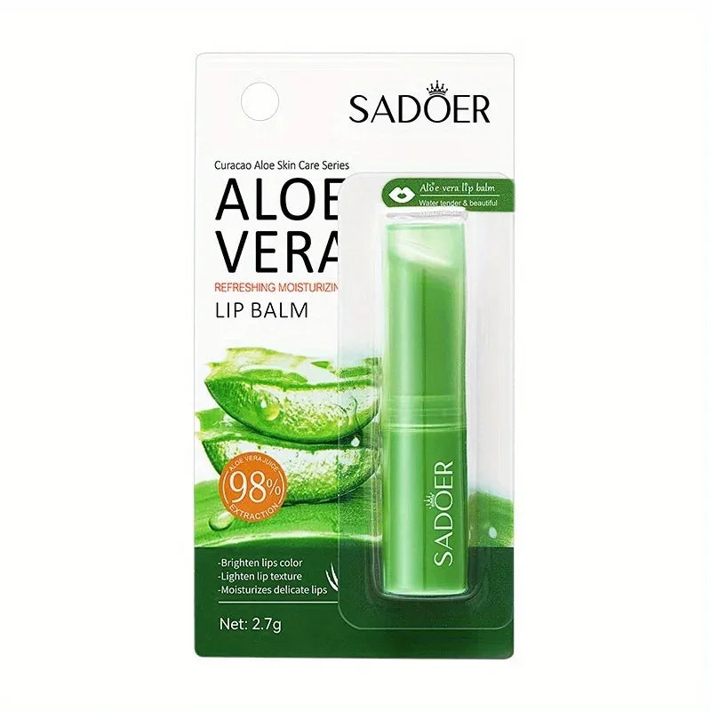 Bálsamo labial de aloe nutritivo, refrescante, hidratante e hidratante que previene grietas y reparar los labios suaves no irritantes
