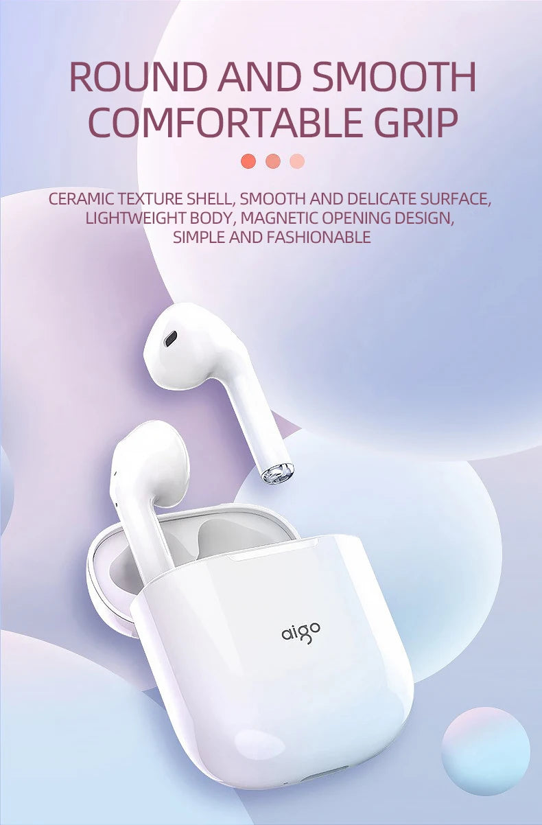 Earphones Bluetooth 5.3 TWS Wireless Earbuds Stereo Sports Headphones Dual HD Microphone Gaming Headset Earpods