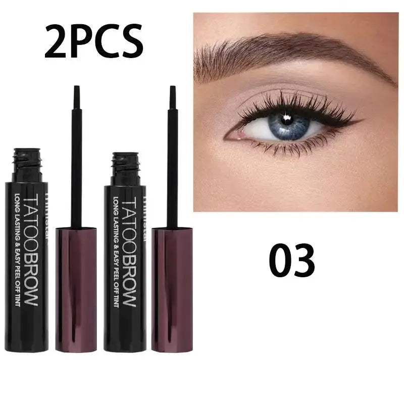 Tinte de Gel para cejas semipermanente, resistente al agua, a prueba de transferencia, para cejas de aspecto más completo y definido, 1 unidad