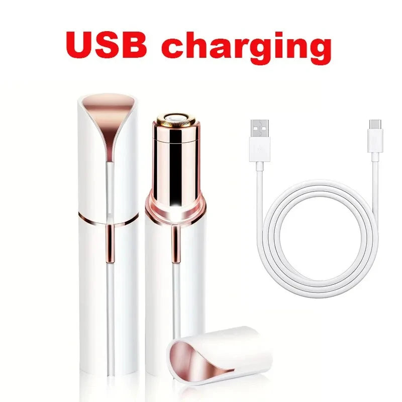 Depiladora eléctrica en forma de lápiz labial, moldeador de cejas, dispositivo de depilación para mujer, Mini instrumento de depilación Facial, vello Facial