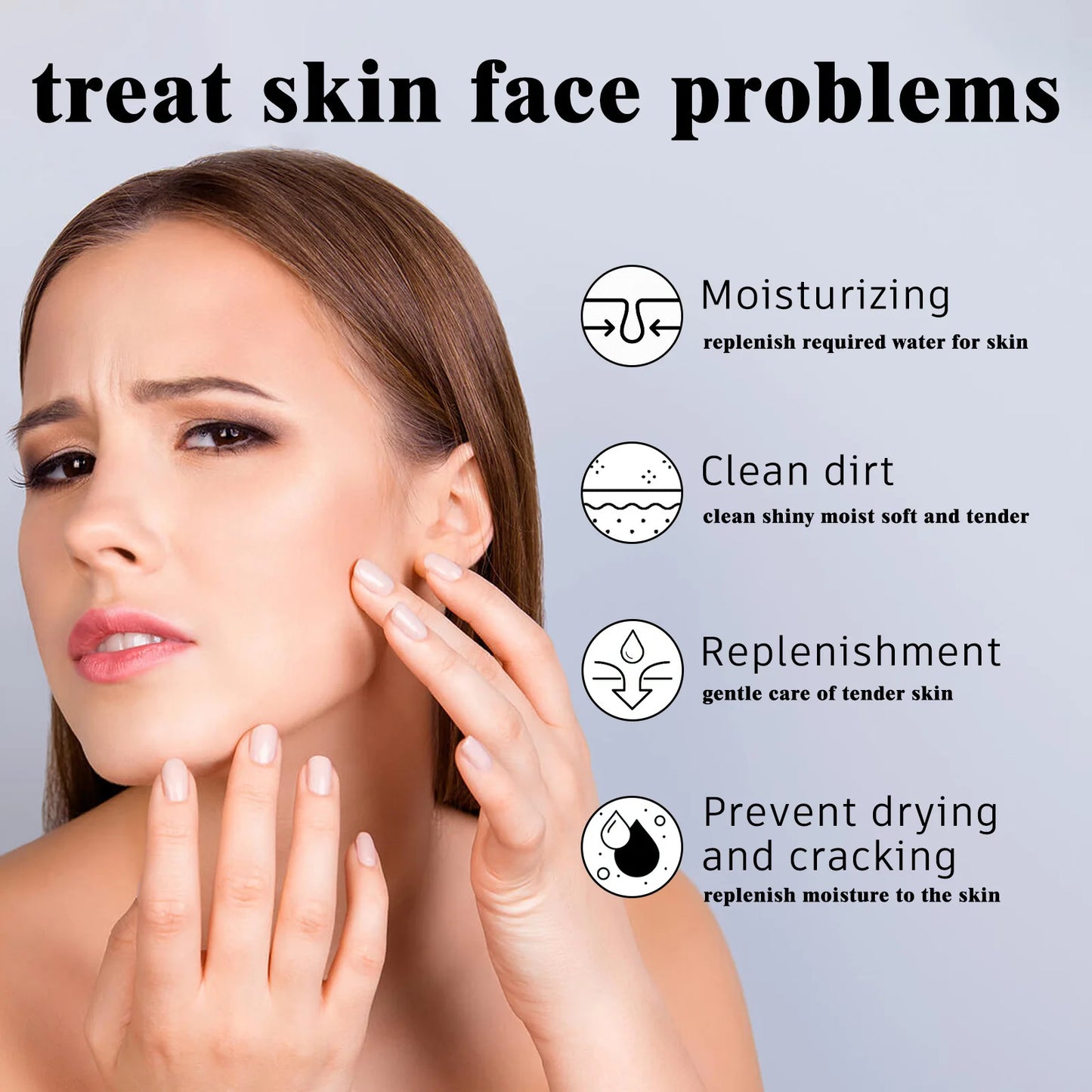 Green Tea Mask Pore Shrinking Oil Control Blackhead Removal Hyaluronic Acid Nourishing Moisturizing Face Wash Foam Face Cleanser