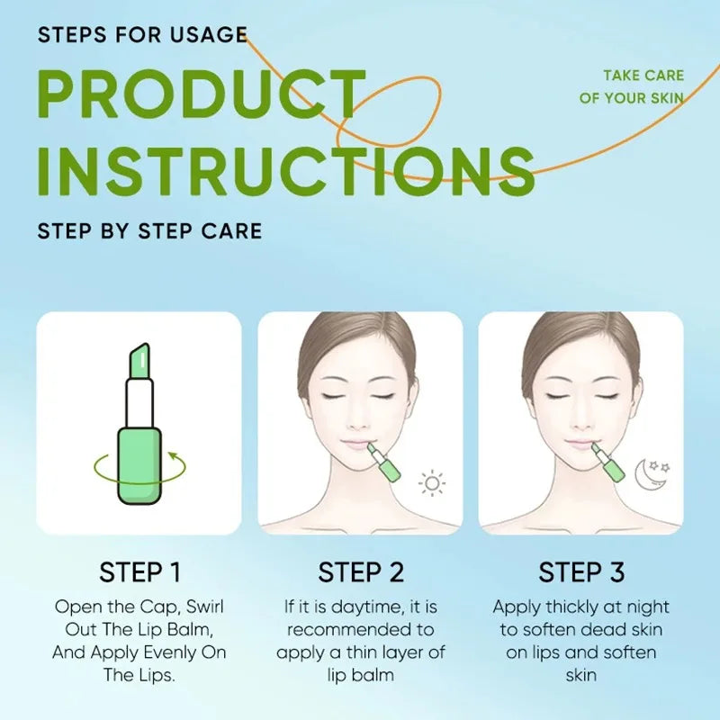 Bálsamo labial de aloe nutritivo, refrescante, hidratante e hidratante que previene grietas y reparar los labios suaves no irritantes