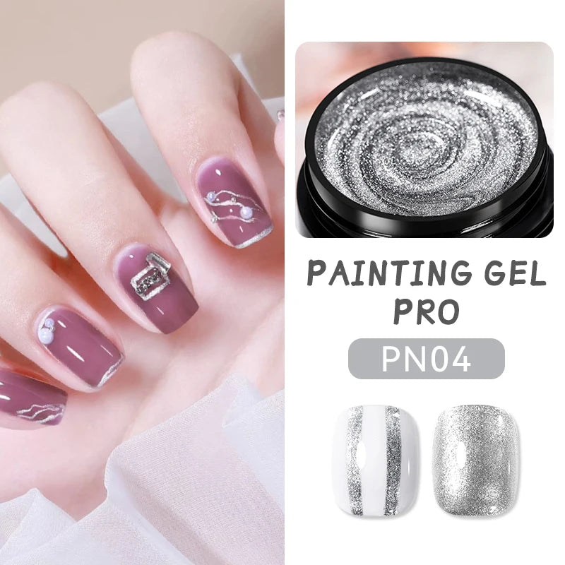 White Black Silver Spider Drawing Gel Nail Polish UV Painting Outline Gel Varnish Nails Art All For Manicure