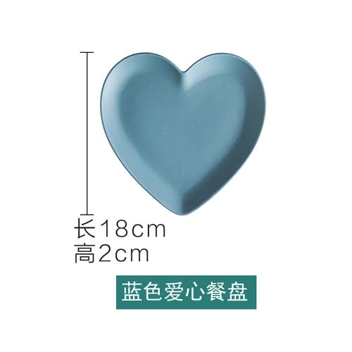 valentine Ceramic Plate Home Cutlery Cake Dishe Irregular Porcelain Plate Cooking Dishes Kitchen Utensils