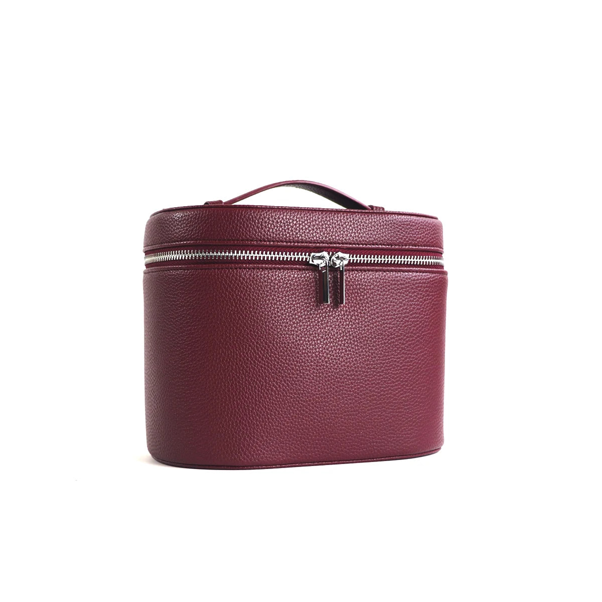Caja de cosméticos de cuero  de gran capacidad con , bolsa de cosméticos portátil de viaje