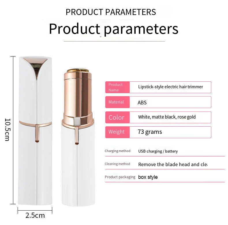 Depiladora eléctrica en forma de lápiz labial, moldeador de cejas, dispositivo de depilación para mujer, Mini instrumento de depilación Facial, vello Facial