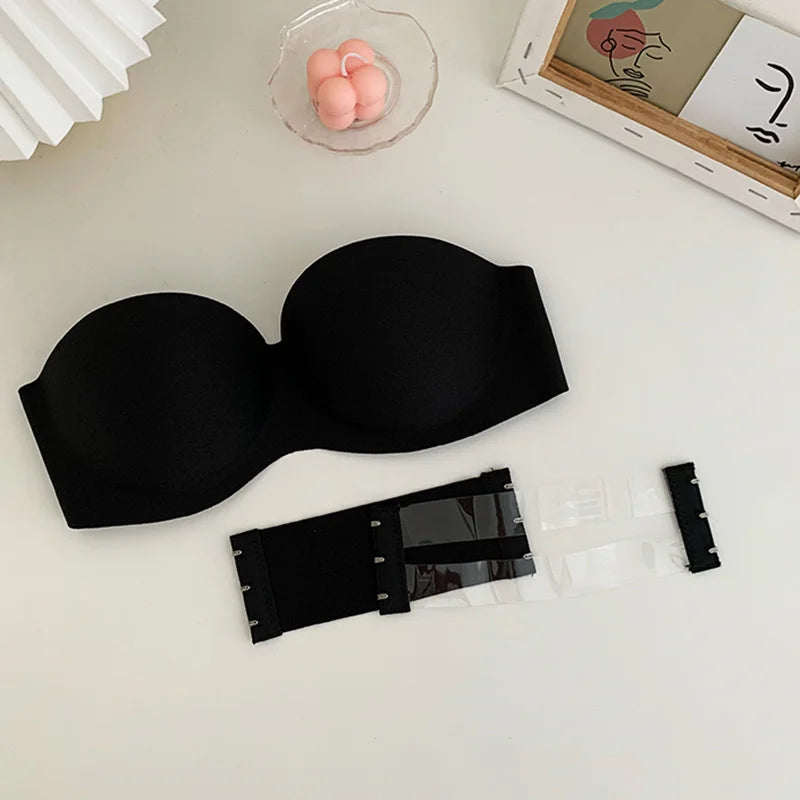 Sexy Strapless Bras Women Wireless Bralette Soft Female Underwear Ladies Seamless Bras Invisible Bra With 2pcs Straps