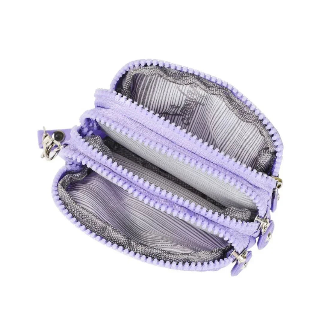 Mini monedero de nailon, bolso para llaves, billeteras para mujer con cremallera, impermeable, portátil, tarjetero de tres capas, bolso para mujer y niña, bolso para auriculares