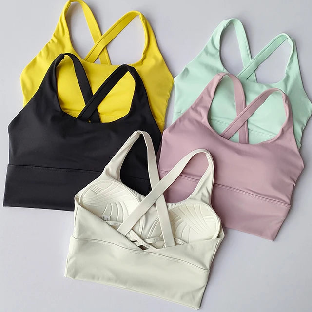 All-in-one Sports Bra Collection Breast High-intensity Professional Shock-proof Huddle Running Bra Yoga Fitness Bra Summer Cloth