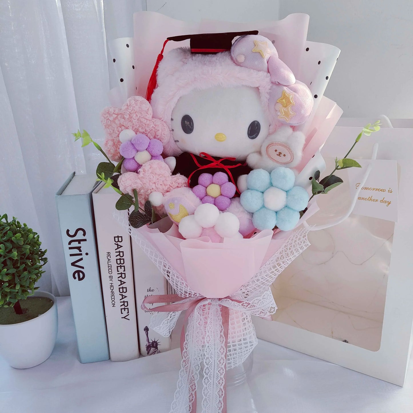 valentine gift kitty Cat Plush Doll Toy Stuffed Animals Creative for Graduation Birthday Gifts