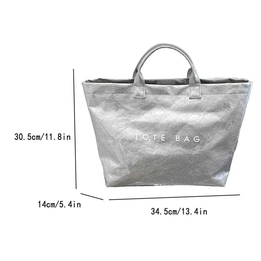 2025 New Large Handle Bag Fashion  Hot Sale Waterproof Handbag Classic Solid Tote Bags