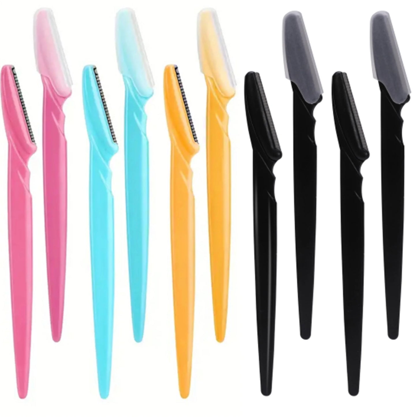 5/10/30/40pcsbrow Razor y afeitadora facial para mujeres y hombres, recortador de pelo y afeitadora de cejas con cubierta protectora, seguro