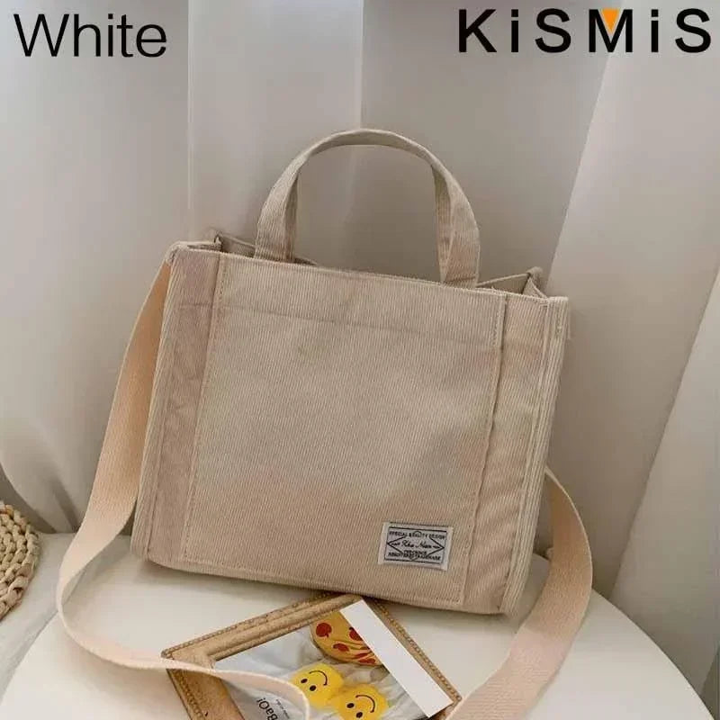 Bag For Women New Style Simple Corduroy Portable Large Capacity Bag Ins Fashion Trend Small Square Handbag