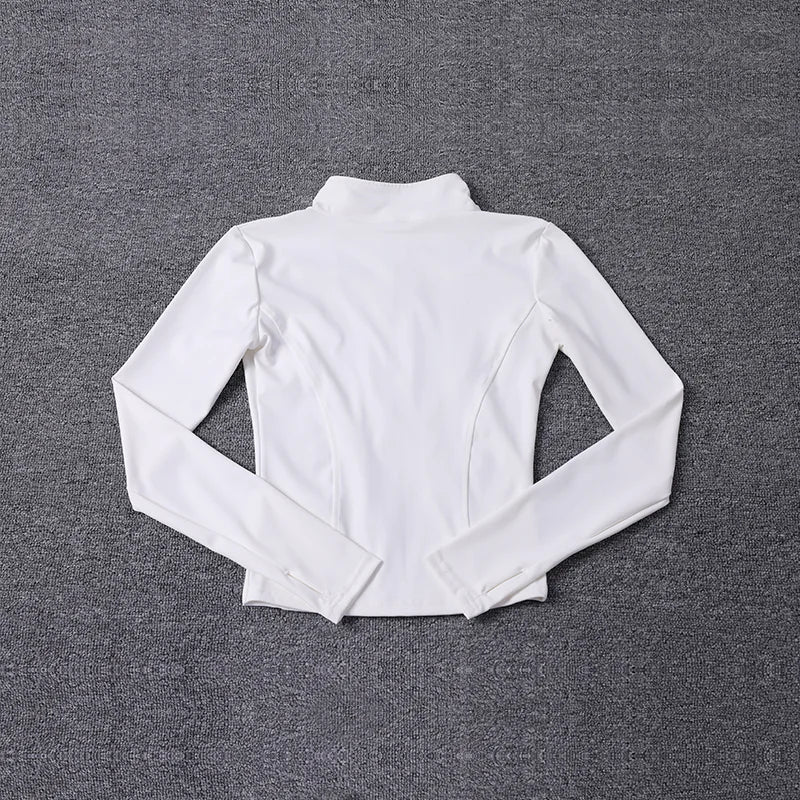 Chaqueta deportiva para mujer, camisa de manga larga, abrigo de entrenamiento, ropa de entrenamiento de gimnasia, ropa deportiva de Yoga