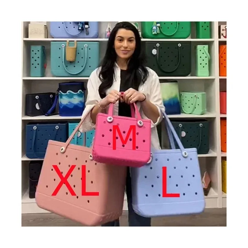 EVA Waterproof Beach Tote Bag Large Capacity Handbag for Women Multi-Purpose Storage Bag Popular Fashion Leisure Designer Bags